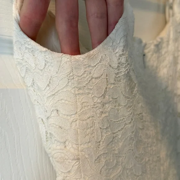Reformation White Lace Negroni Bridal Maxi Dress Off White Size 2 - Picture 14 of 15